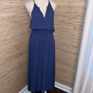 Gap medium blue purple sleeveless maxi dress nwot new!